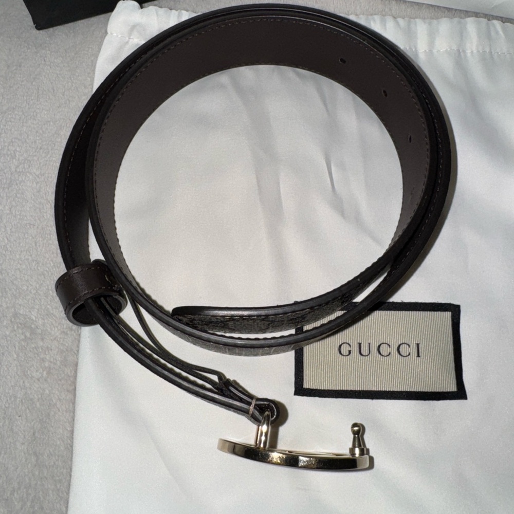 Gucci Dark Brown Belt with Silver Buckle - Picture 4 of 6